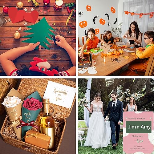 Miniatura 7 de 24 hojas de papel de cartulina rosa de 8.5 x 11 pulgadas para tarjetas de bricolaje, invitaciones, álbumes de recortes y otras manualidades (92