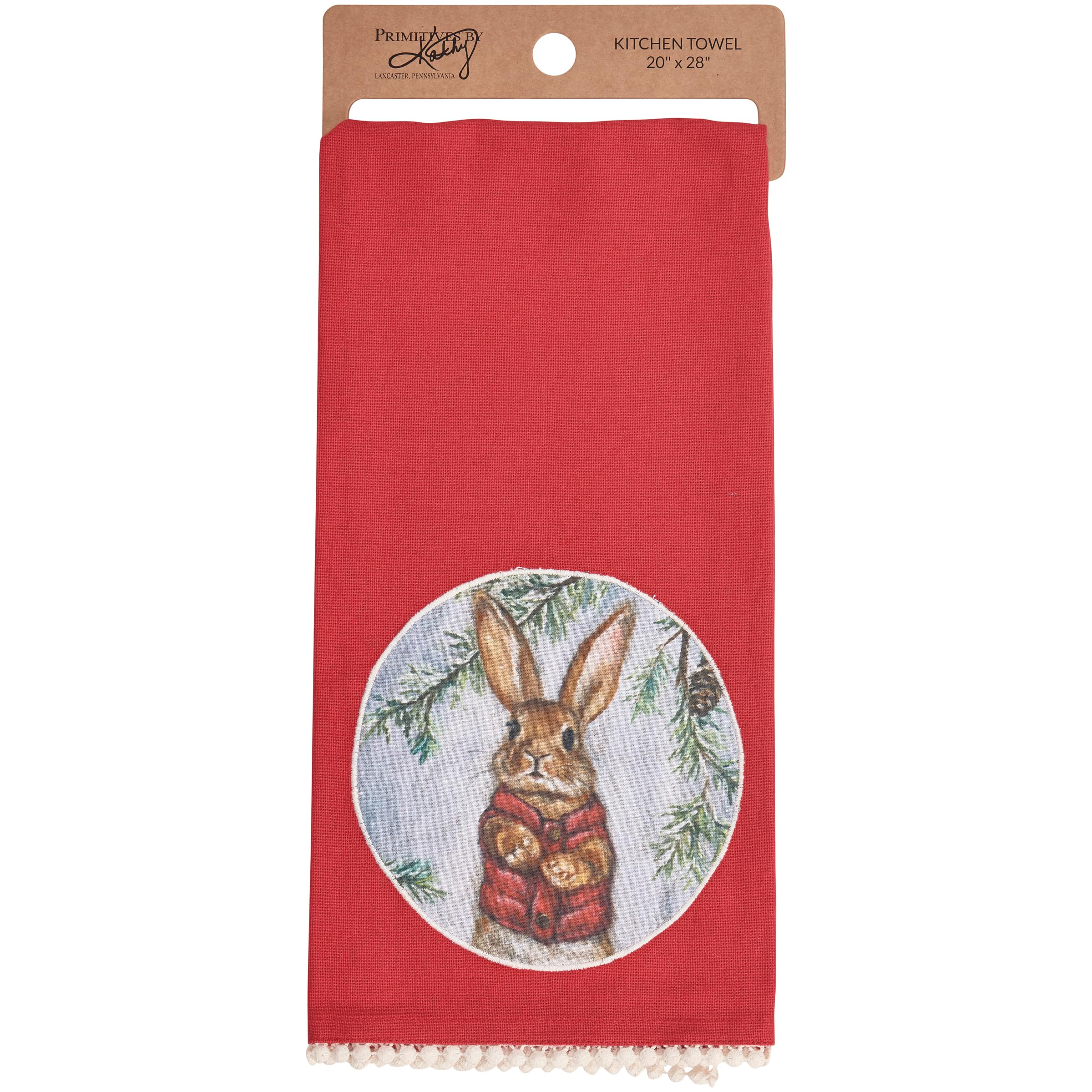 Toalla de cocina Primitives by Kathy Winter Bunny 118476, el detalle decorativo ideal de Navidad