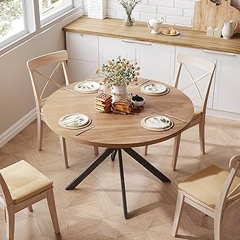 Amazon.com - ChooChoo 47.2 Inch Round Dining Table for 4