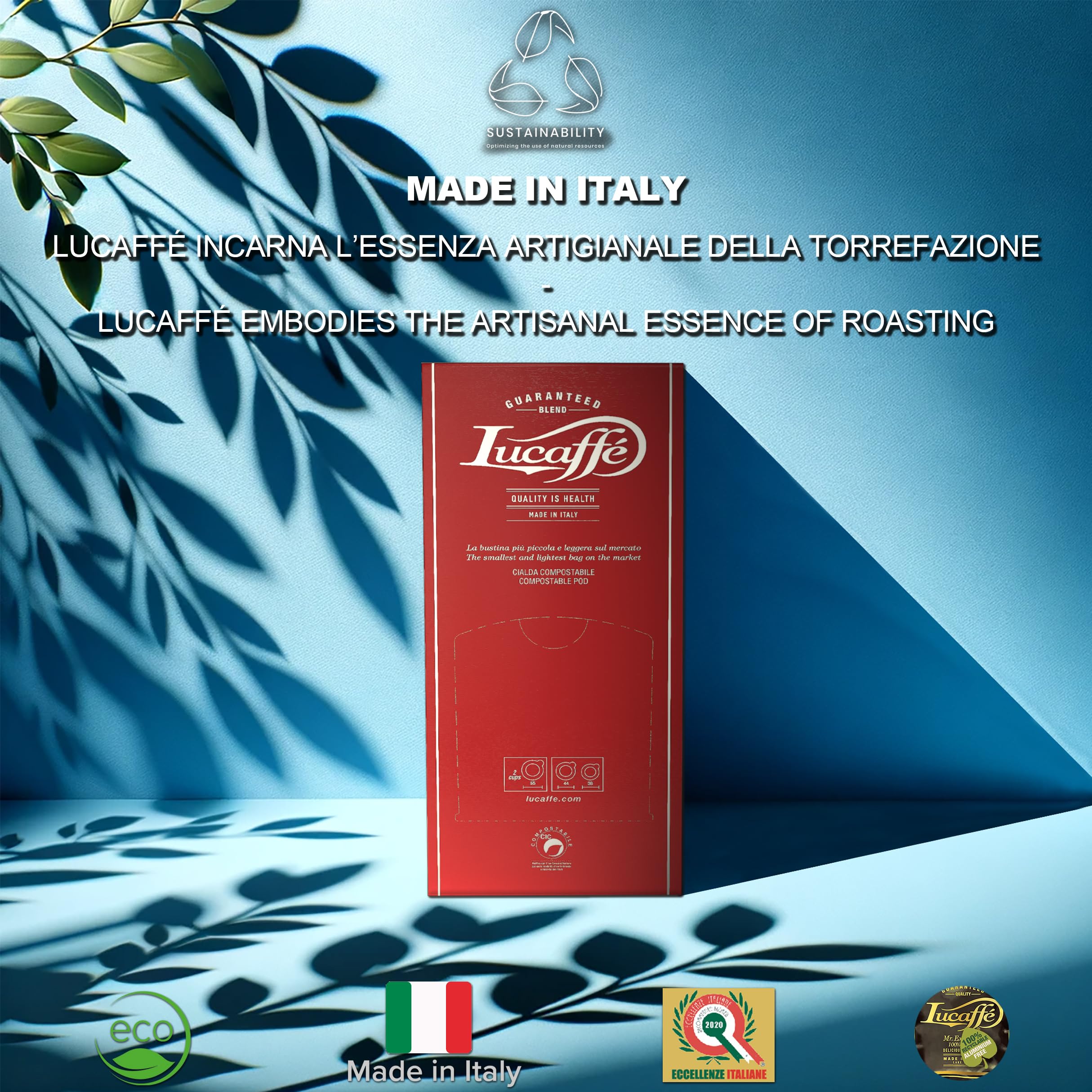 Lucaffè - 150 Kaffeepads 44 mm, Mr. Exclusive 100% Arabica, ESE Kaffee Pads Kaffeemaschine | Premium Mischung for Italienische Espresso |Mittlere Röstung