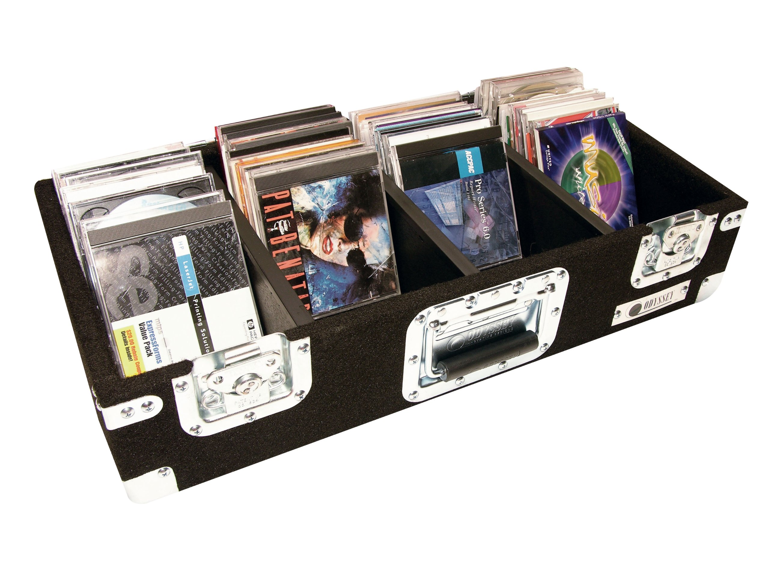 Odyssey CCD300P Carpeted Cd Case With Recessed Hardware For 300 View Packs Or 100 Jewel Cases