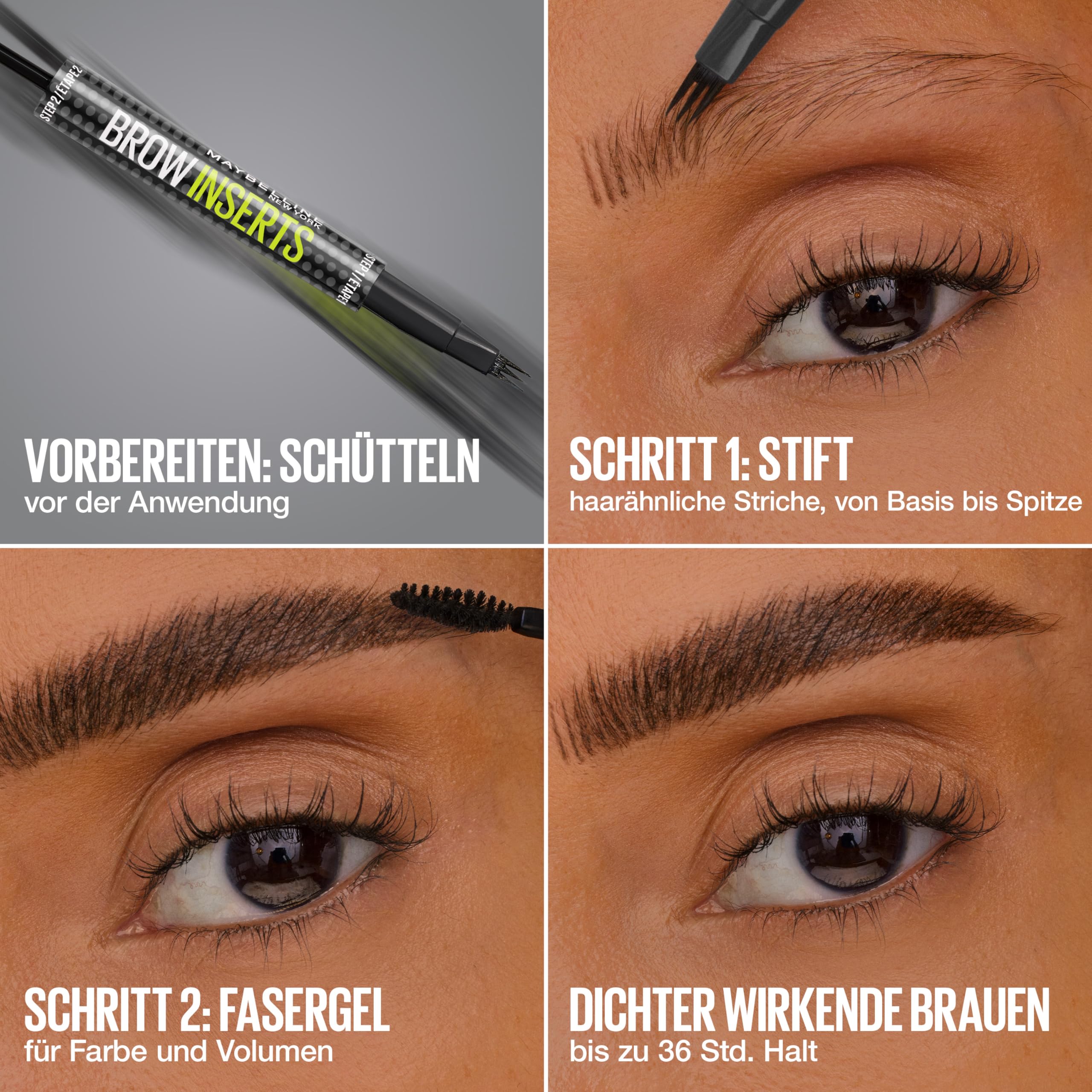 Maybelline New York Brow Insert Kaş Kalemi Med Brown 4