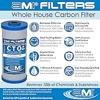 Vista 5 de APPLIED MEMBRANES INC. Juego de cartuchos de filtro de repuesto para filtro de agua para toda la casa para reducción de hierro, 2 filtros de carbono