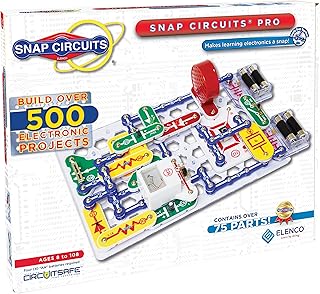 Snap Circuits Pro SC-500 Electronics Exploration Kit | Over 500 Projects | Full Color Project Manual | 75 + Snap Circuits Parts | STEM Educational Toy for Kids 8 +