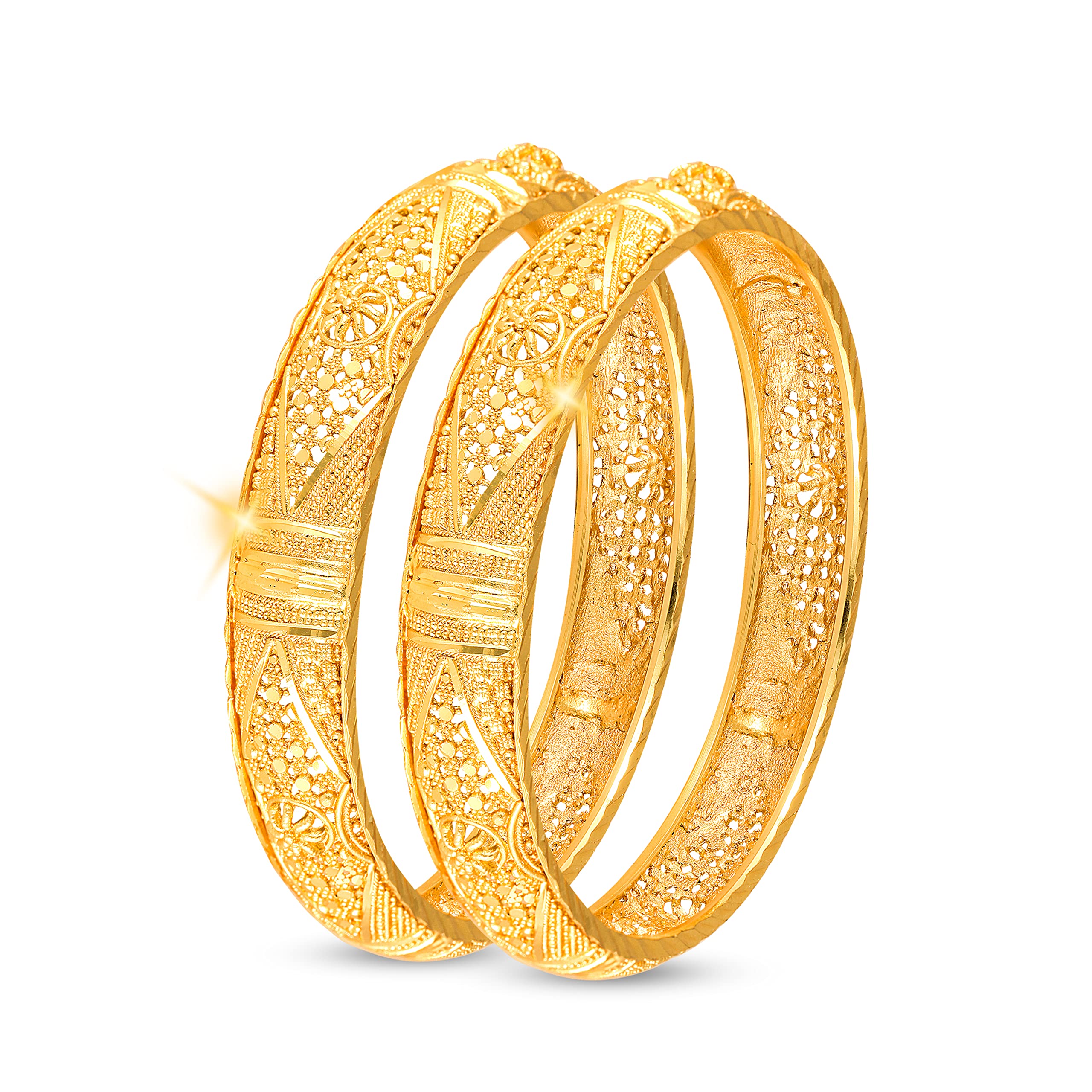 VIVASTRI''S Premium & Traditional 1Gram Gold Plated Bangle for Women and Girl-VIVA1026BG-2.8-image-23
