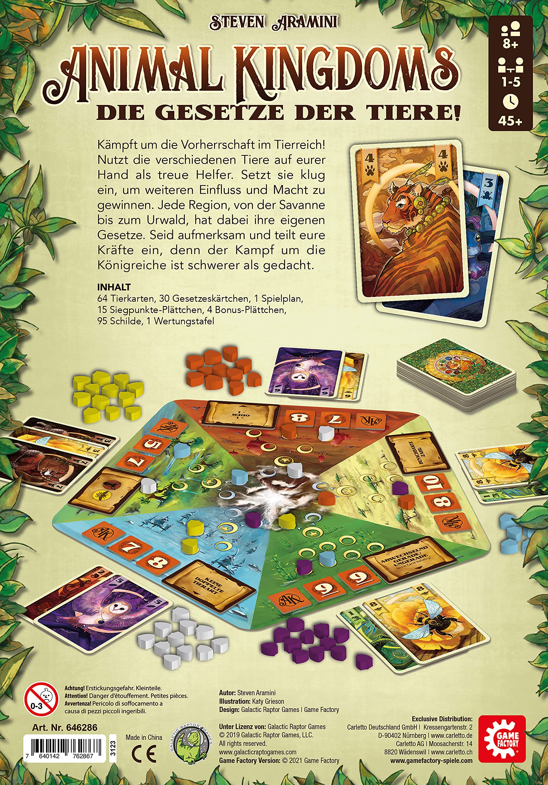 Game Factory 646286 Animal Kingdoms, Family Game, Board Game for Adults and Children from 8 Years, Board Game, Majority Game - Image 4