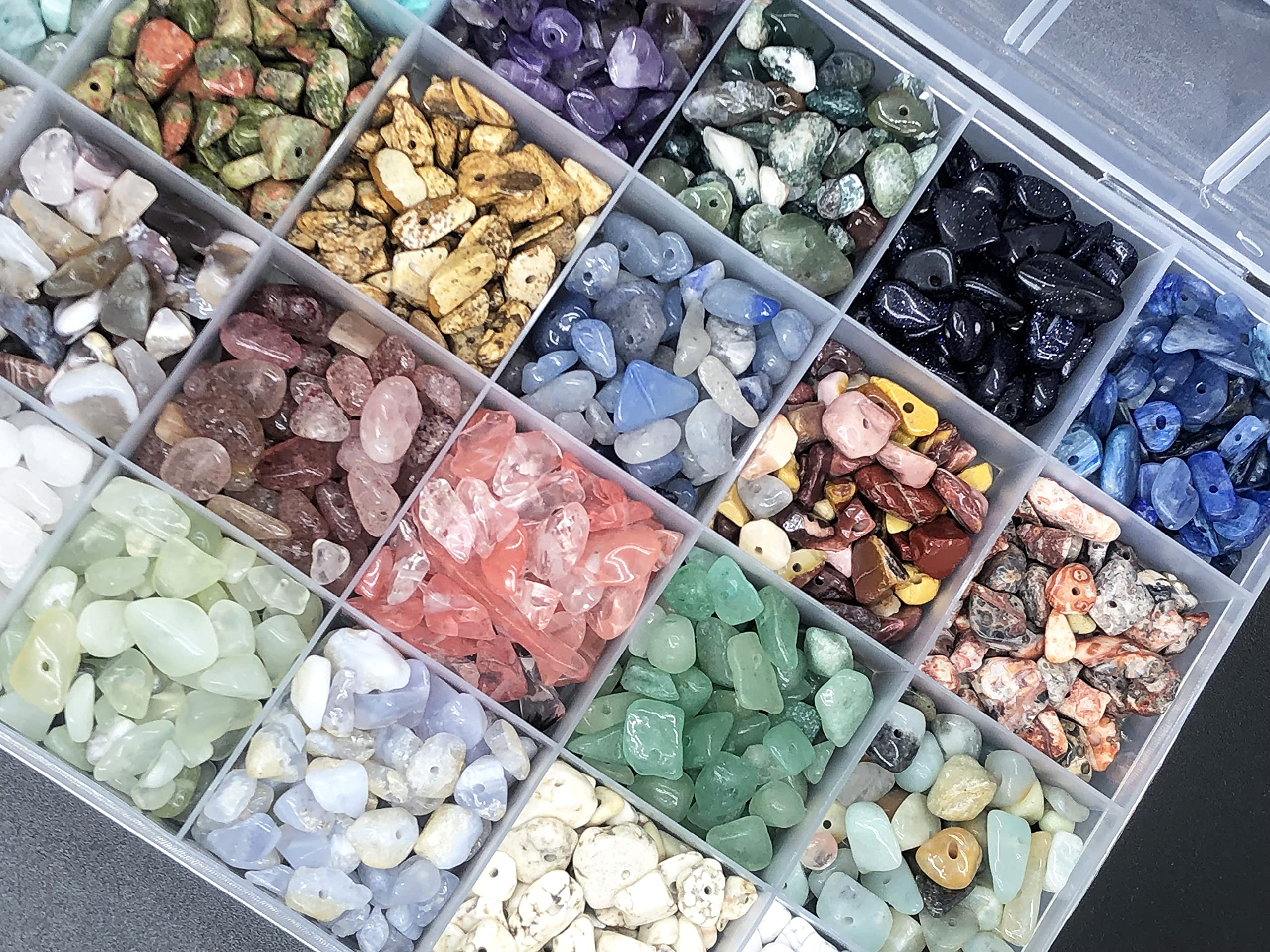 Koralik z naturalnych kamieni szlachetnych o nieregularnym kształcie, uzdrawiające szkło energetyczne do produkcji biżuterii (24 materiały-1), Smażone klejnoty