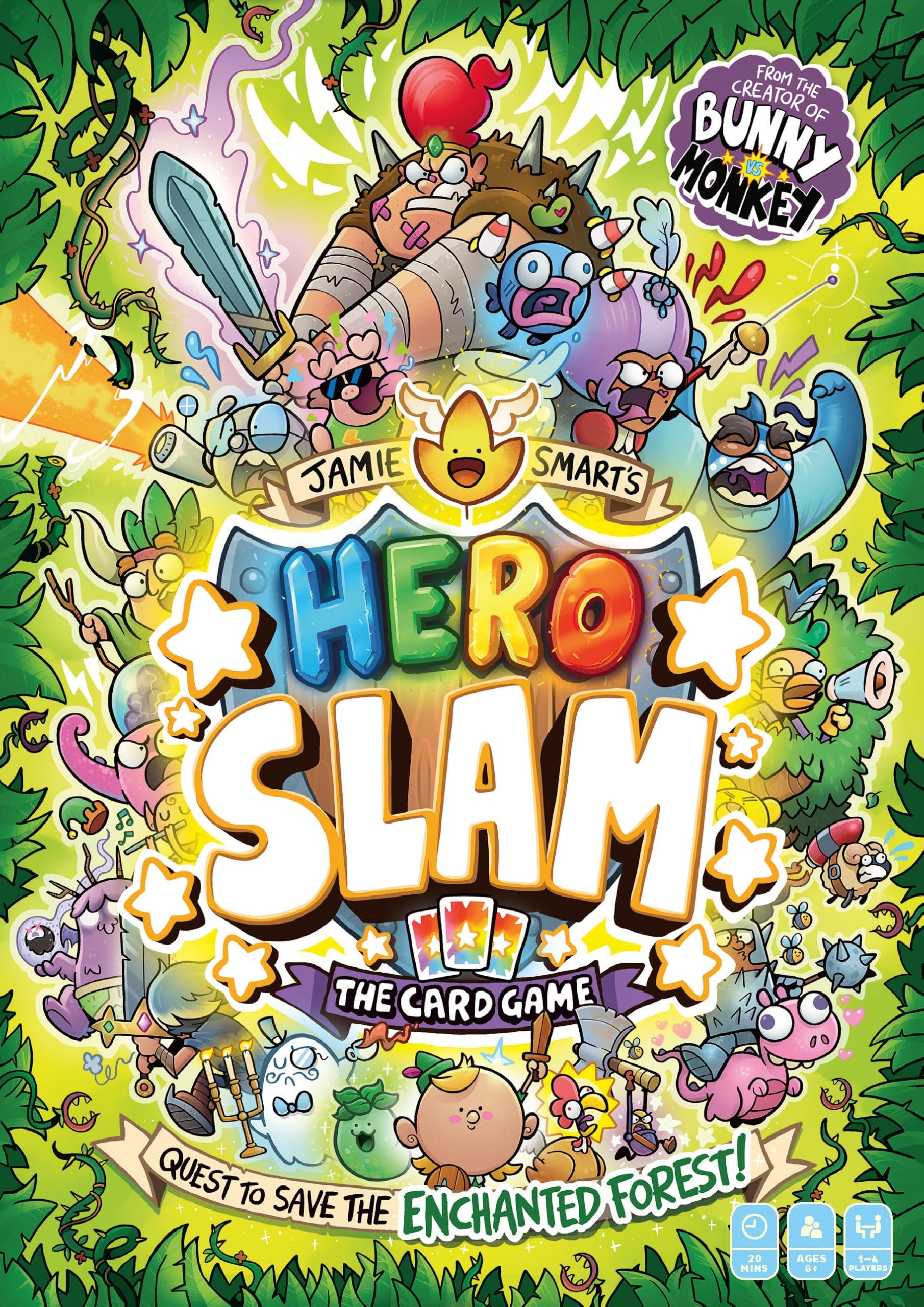 Jamie Smart's Hero Slam - The Card Game - Quest To Save The Enchanted Forest! - From The Creator of Bunny Vs. Monkey, Fifty Heroes