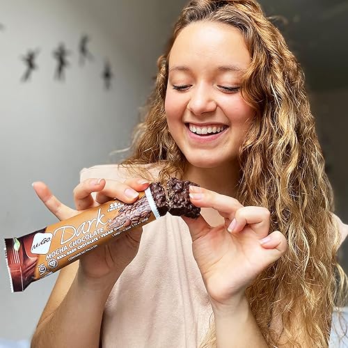 Miniatura 2 de NuGo Moca de chocolate oscuro, 0.39oz de proteína vegana, 200 calorías, sin gluten, 24 unidades