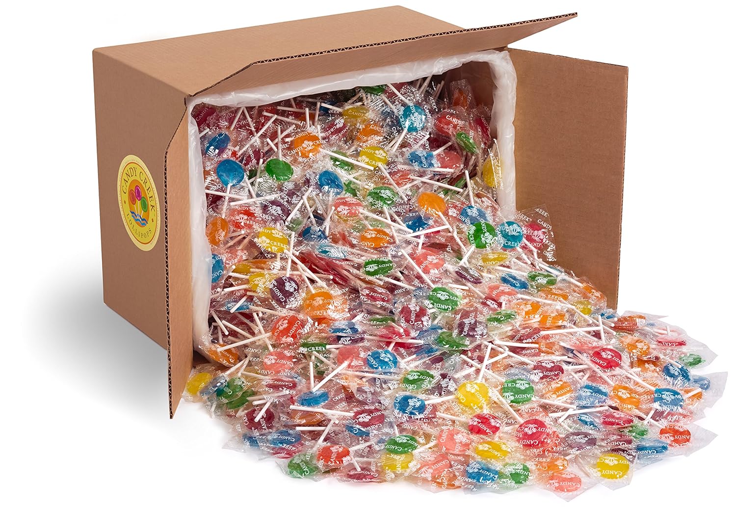 Classic 9 Fruit Lollipop Flavors, No Rootbeer, 880 Count, Nut Free - Candy Creek Lollipops