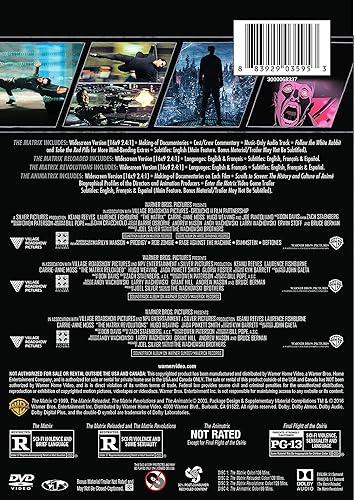 Miniatura 2 de 4 Film Favorites The Matrix Collection (The Matrix The Matrix Reloaded The Matrix Revolutions The Animatrix)