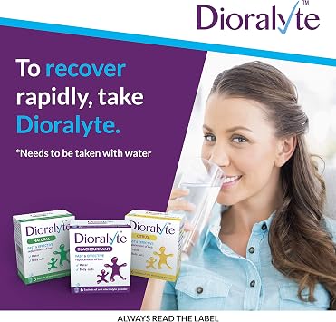 Dioralyte Natural - Fast and Effective Supplement Treatment for Reducing Dehydration and Replacing Electrolytes (mineral salts) of Lost Body Water and Salts- Natural - 6 Sachets