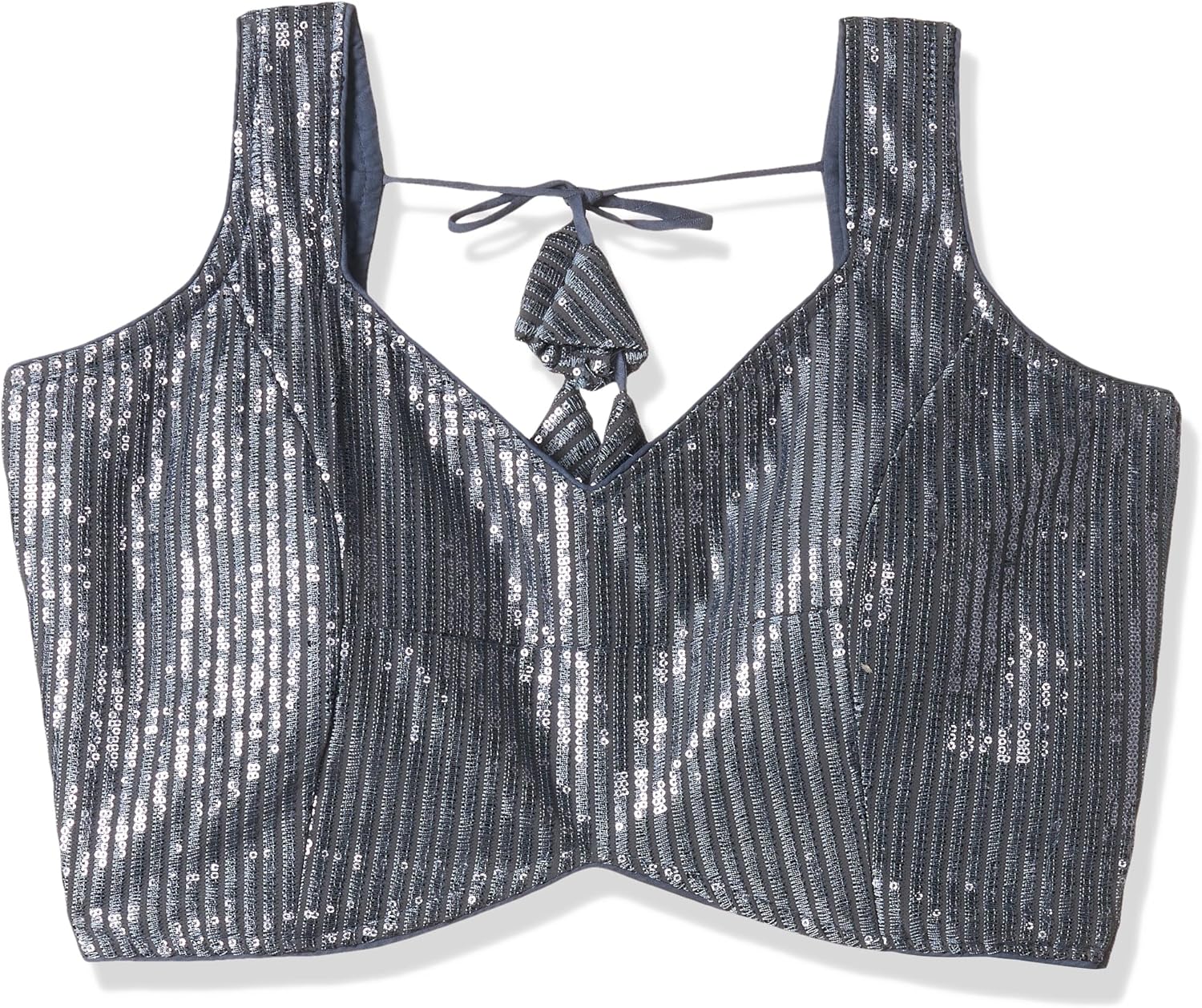 Ladies Georgette Ruched Sweetheart Neckline Blouse - Multicoloured