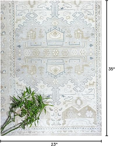 Miniatura 2 de Alfombra vintage envejecida, estilo bohemio, de lujo, geométrica y antigua, de inspiración turca, alfombra para sala de estar, dormitorio, pasillo