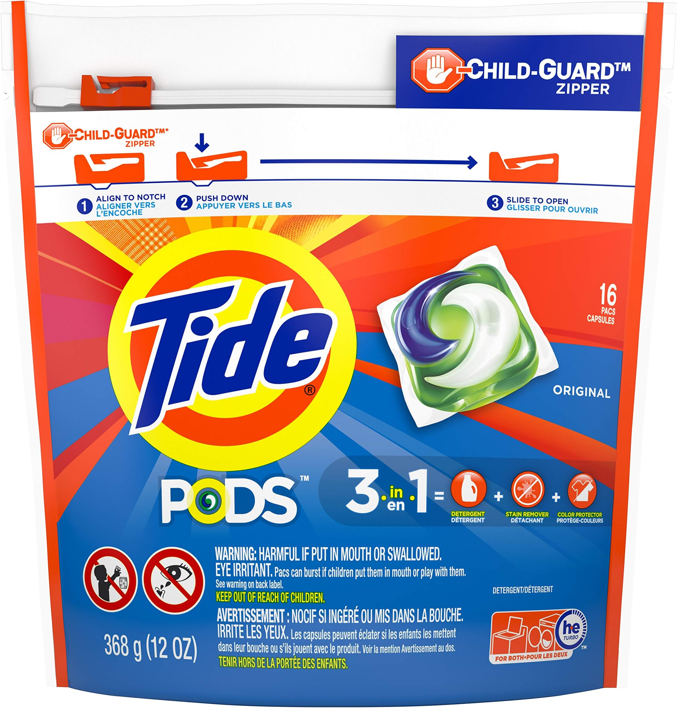 Tide PODS Detergent, 16 Pacs