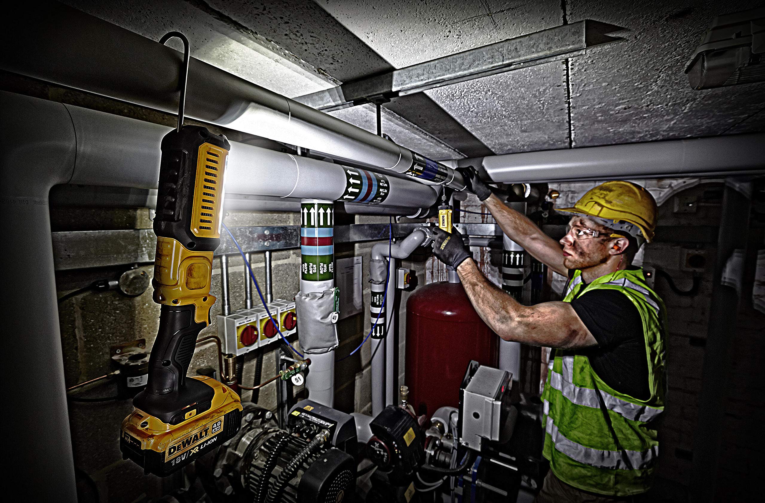 DEWALT DCK853P4-QW - Combo pack profesional, Taladro percutor, Martillo eléctrico, Amoladora, Atornillador de Impacto, sierra circular, Sierra de sable, Multi herramienta, Linterna LED