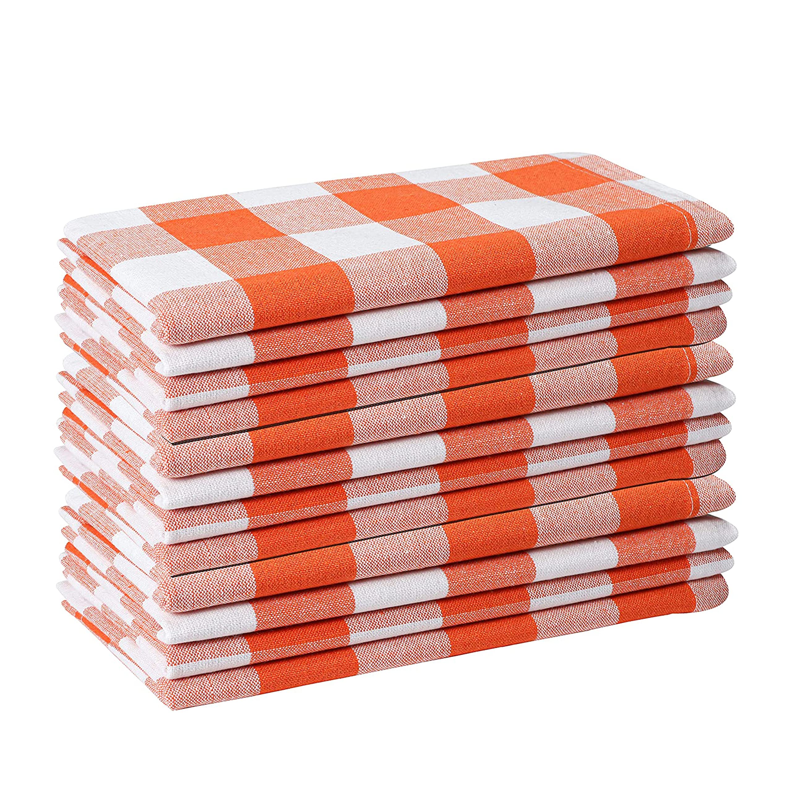 Serviettes en tissu avec coins en biseau et ourlet généreux en coton lot de 12