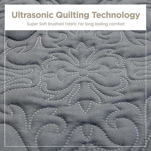 Miniatura 6 de Sophia and William - Juego de edredón de 2 piezas, tamaño individual, con 1 edredón y 1 funda de almohada, reversible, de microfibra, acogedor,