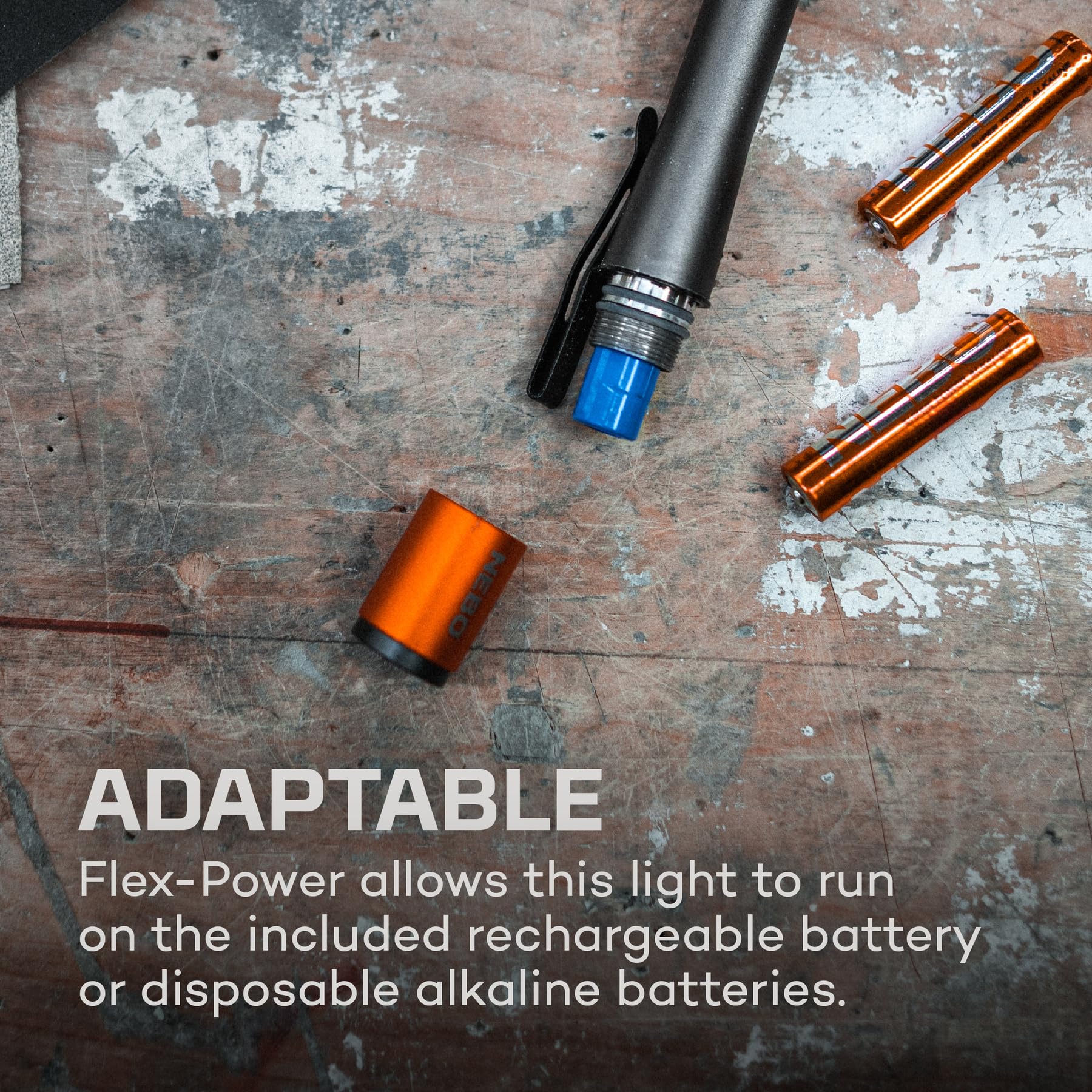 NEBO Inspector 500+ Pen Light, 500 lumen LED ricaricabile tascabile penna torcia con clip tascabile in acciaio, cavo di ricarica USB, impermeabile IPX7 e base magnetica, grigio canna di fucile