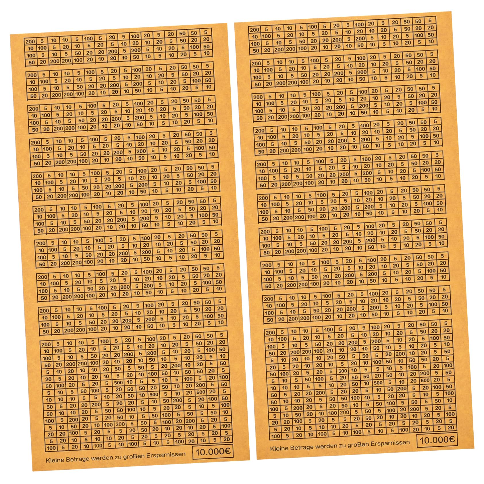 GALPADA 10000 Euro Challenge Saving Jar Stickers DIY Number Stickers for Financial Goals Coin Bank Decorations