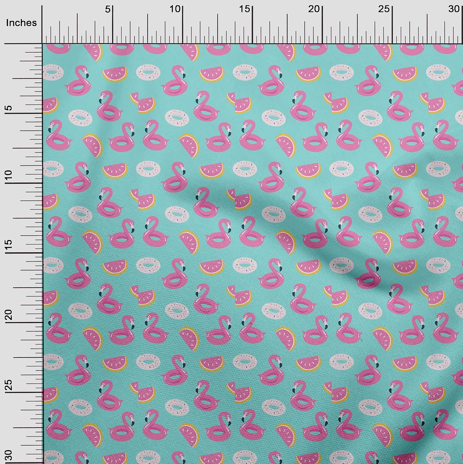 oneOone Silk Tabby Arctic Blue Fabric Donut Pattern Sewing Craft Projects Fabric Prints By Yard 42 Inch Wide