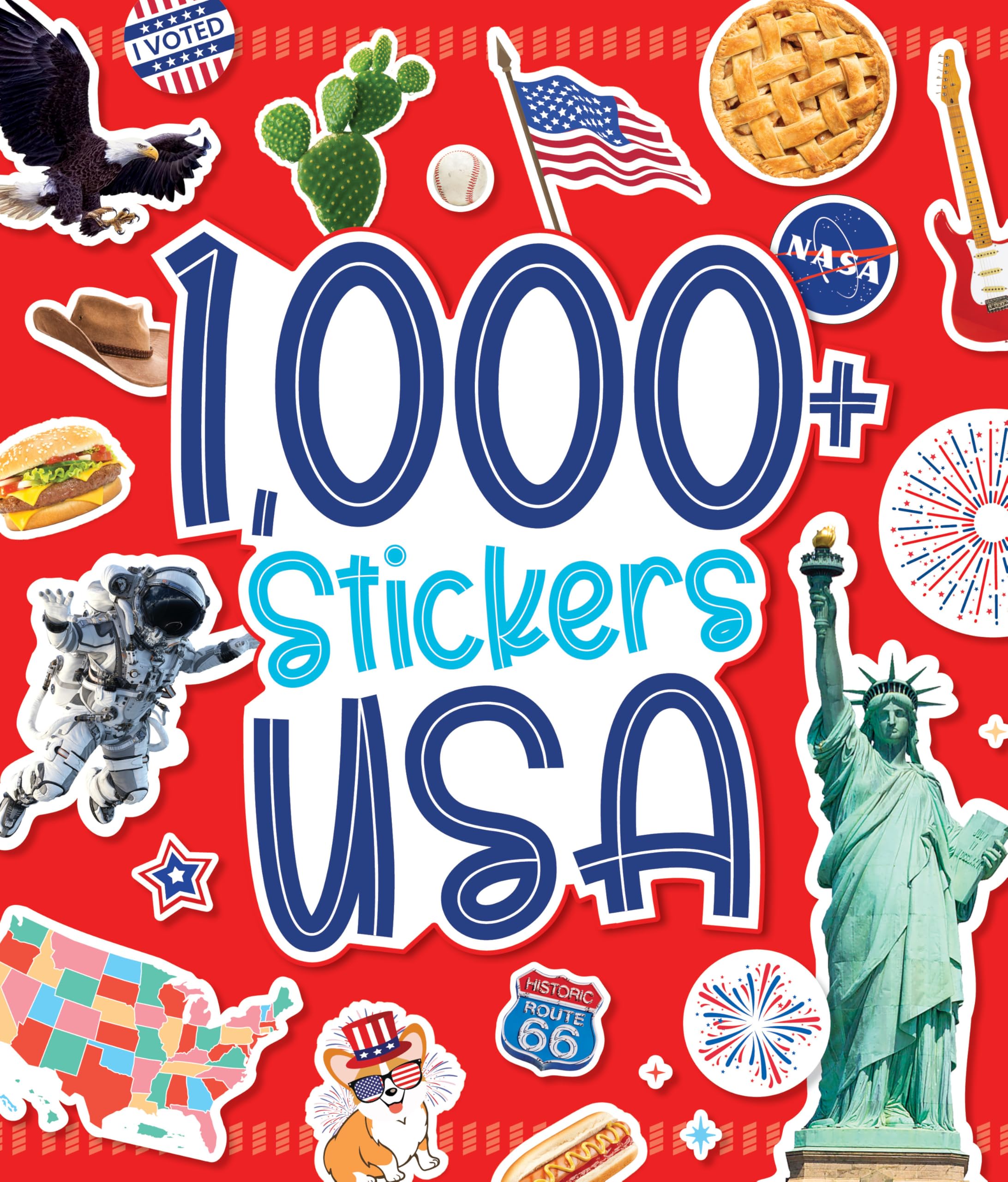 Duopress Unisex Multicolor 1, 000 Stickers: Usa Paperback Book