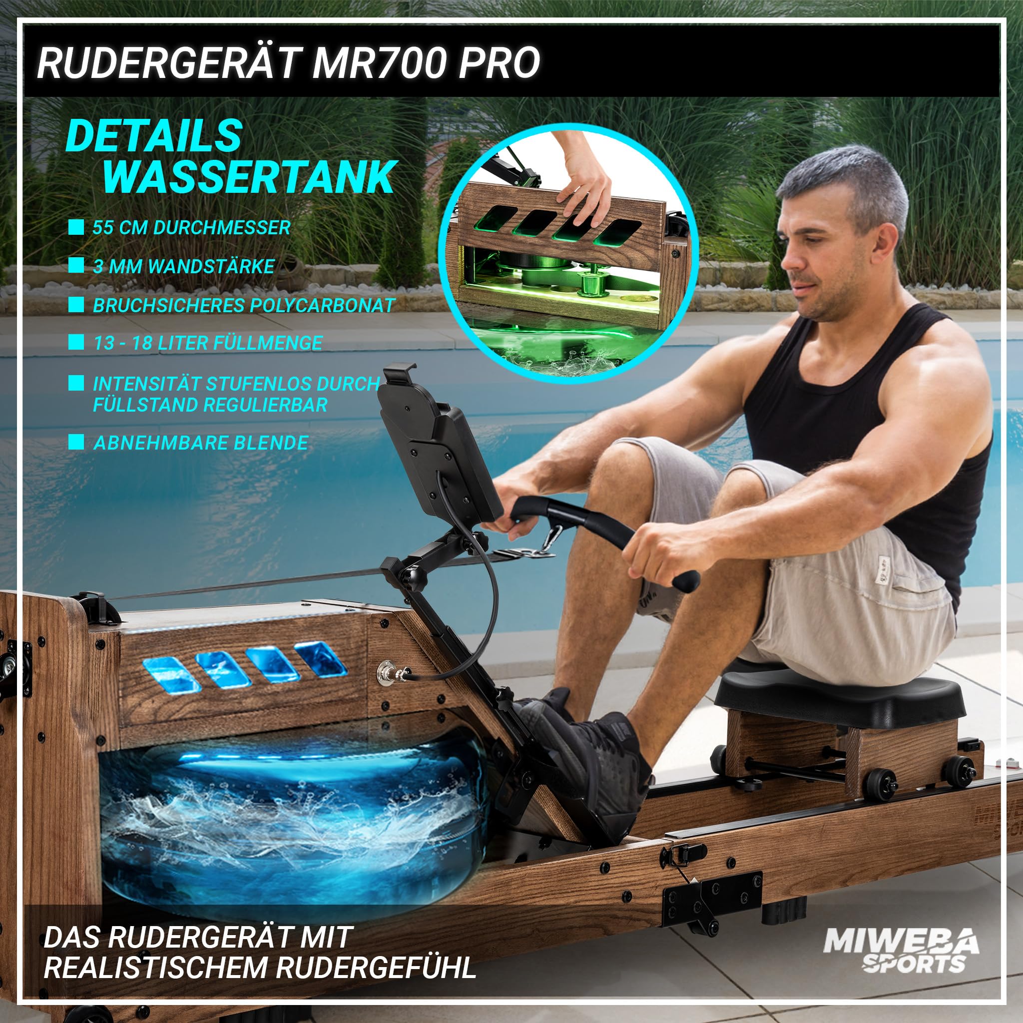 Miweba Sports Rudergerät für Zuhause MR700