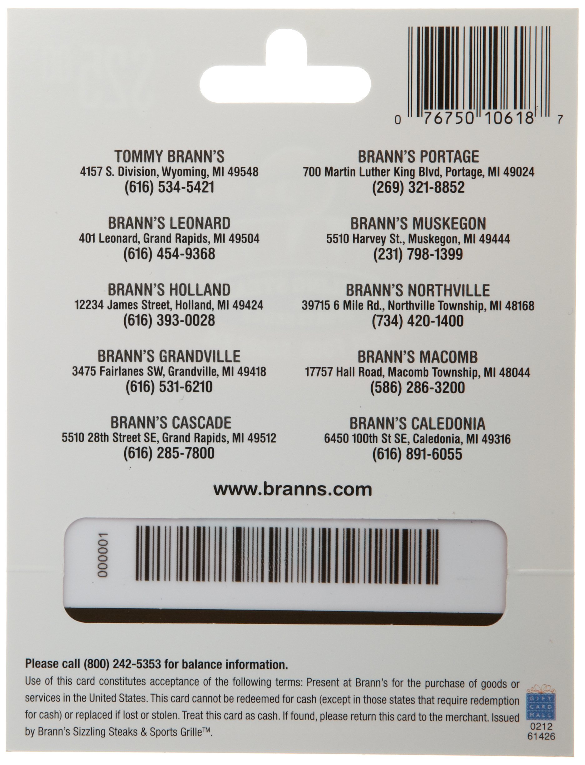 Amazon.com: Branns Steak Gift Card $25 : Gift Cards