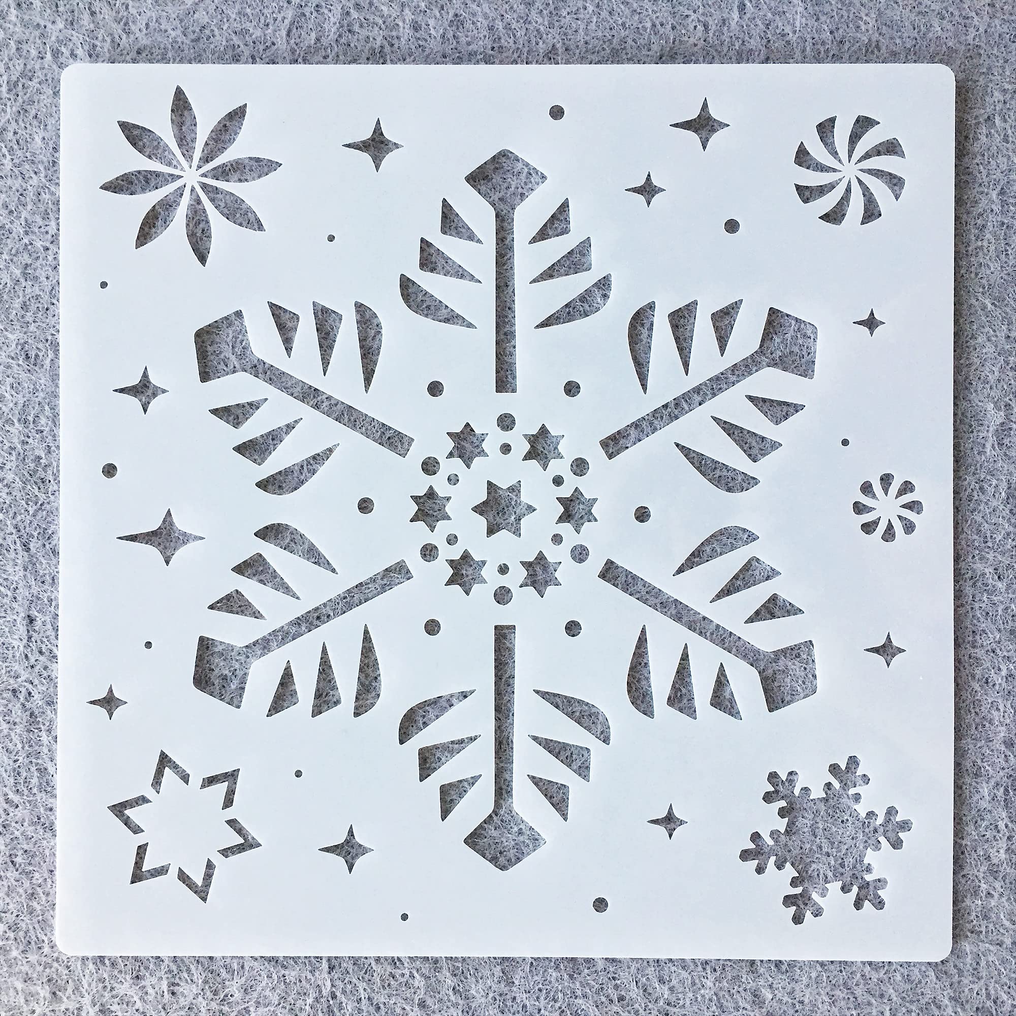 6 stencil natalizi da 20 cm, per dipingere su legno, riutilizzabili, per decorare la casa, stencil e modelli fai da te per segni, artigianato, arte