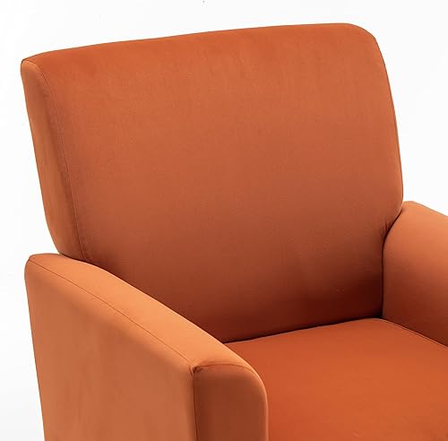 Miniatura 5 de Container Furniture Direct Silla de brazo contemporánea con marco de madera de abedul y tapicería de terciopelo, sillón para decoración de oficina y