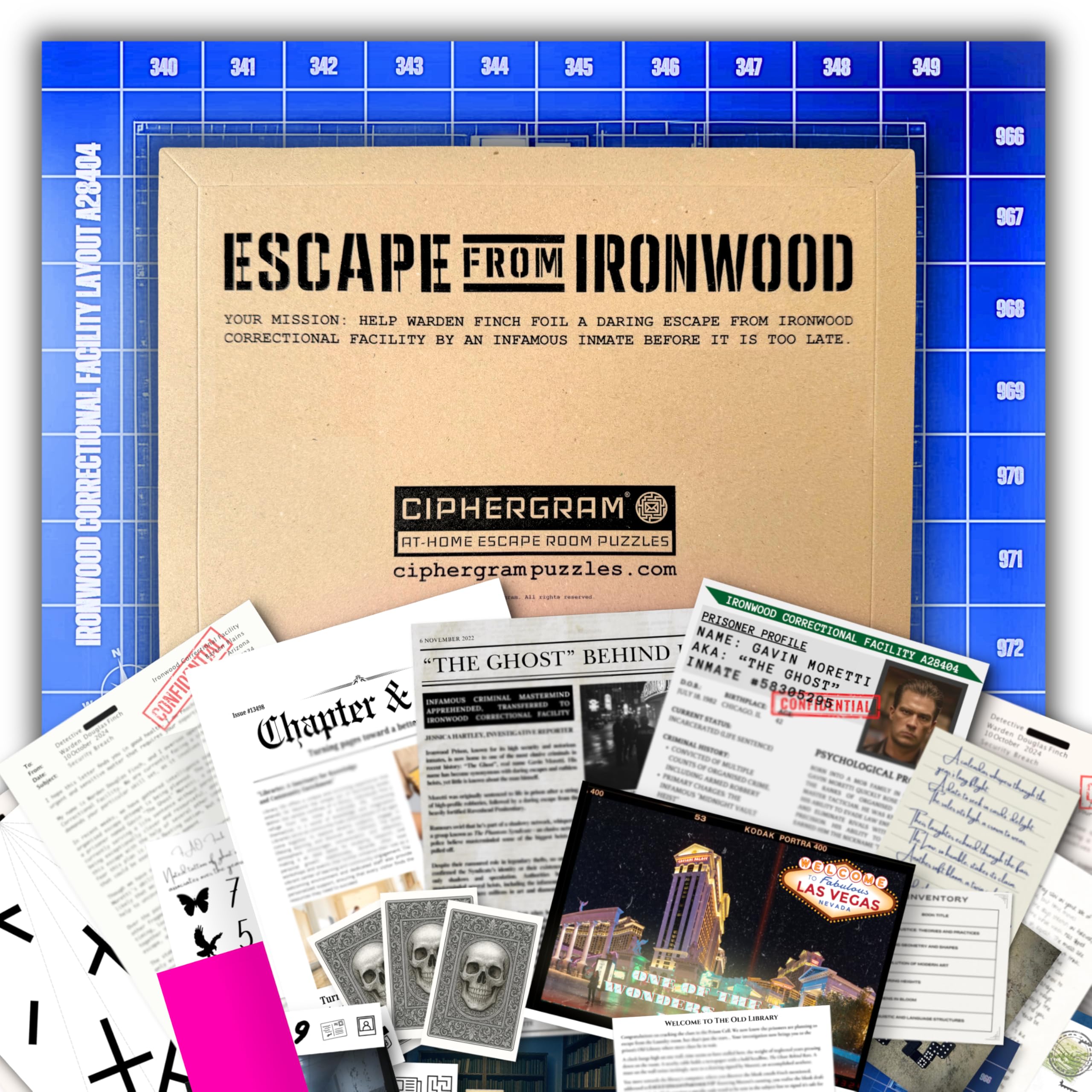 Escape From Ironwood: At-Home Escape Room Game, 423.0 cubic centimeters