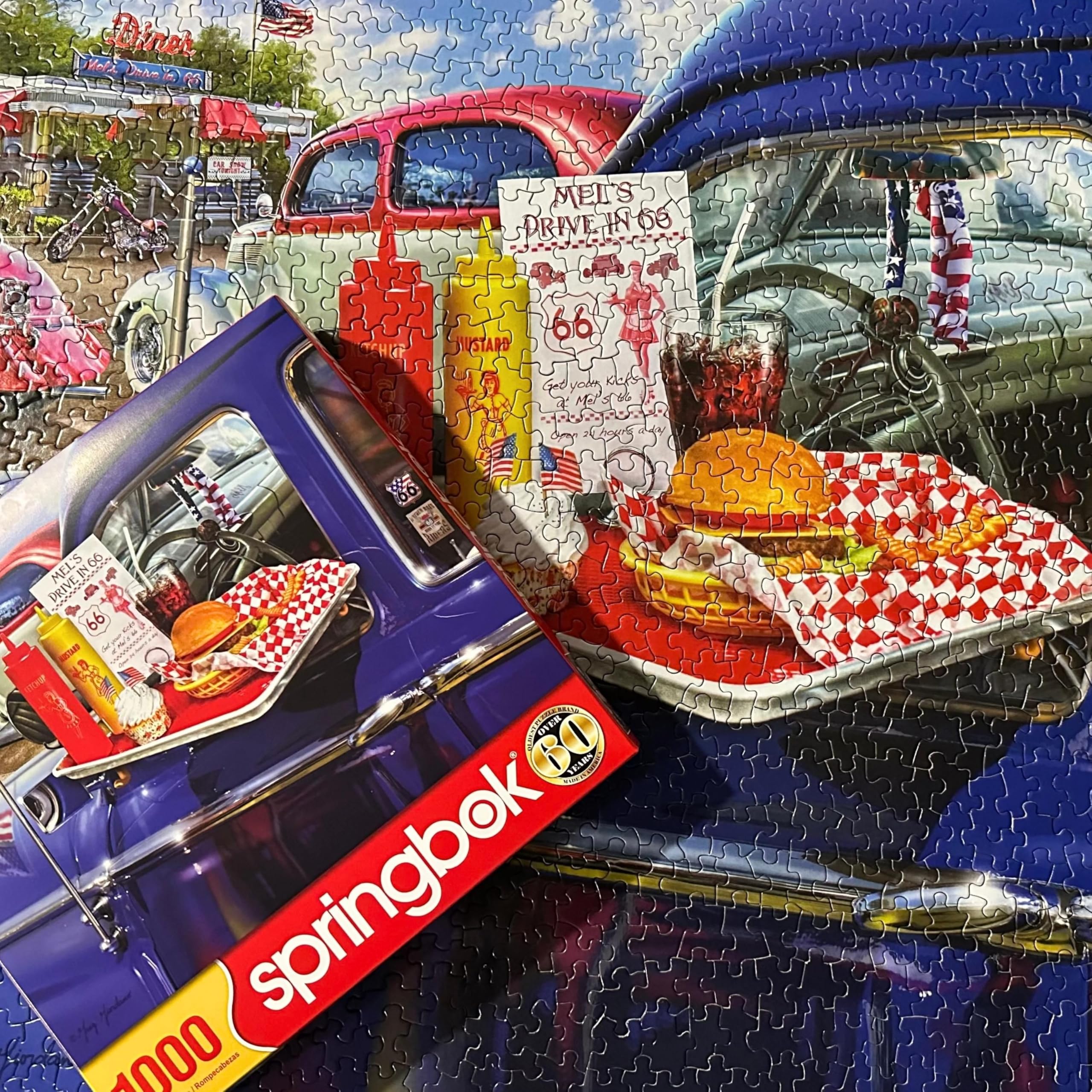 Springbok 1000 pezzi puzzle Mel's Drive in - Made in USA - Pezzi unici