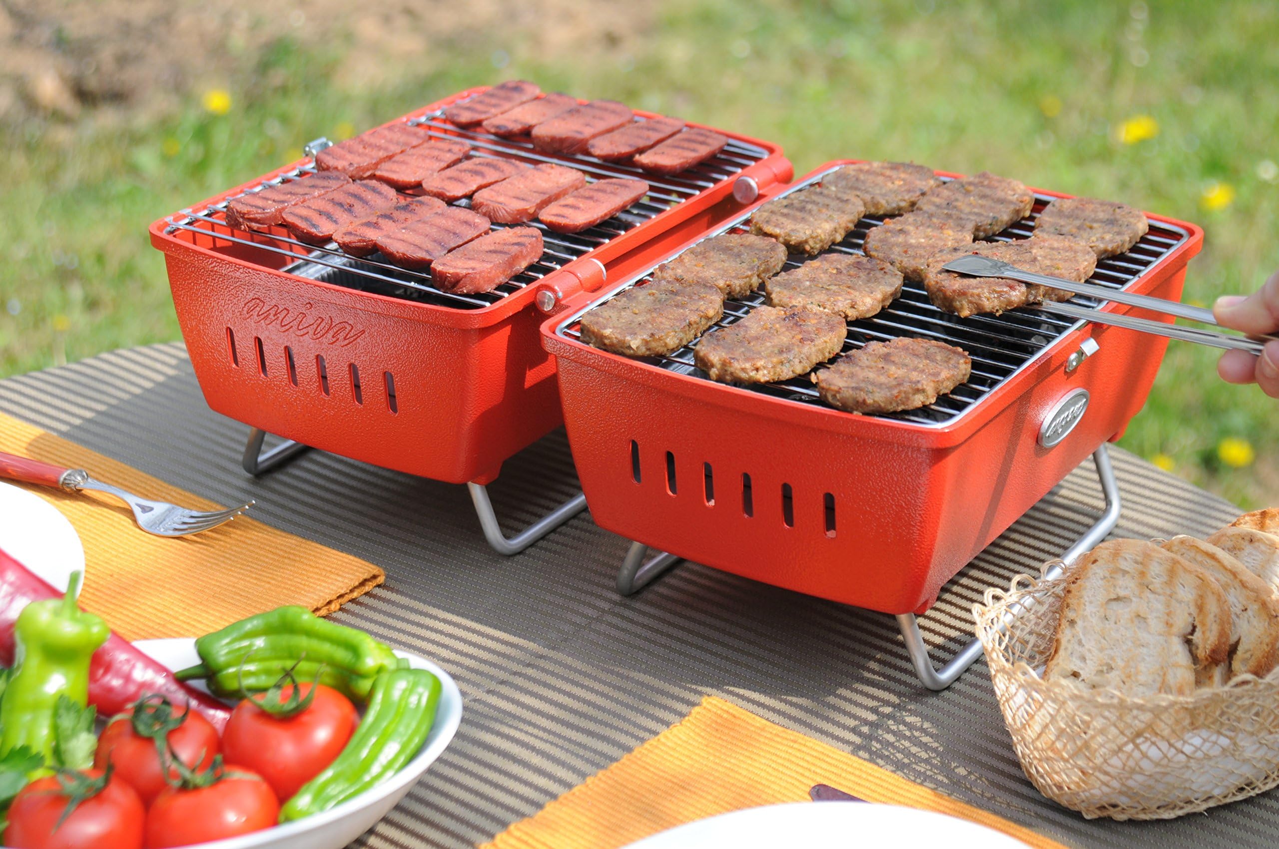 Aniva PRTK 03 Portable Charcoal Barbecue - Red