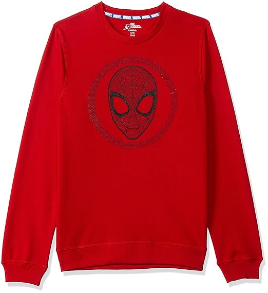 Spiderman By Kidsville Plain Regular fit Boy Tshirt (STY-18-19-005855_Red 3-4 Years)