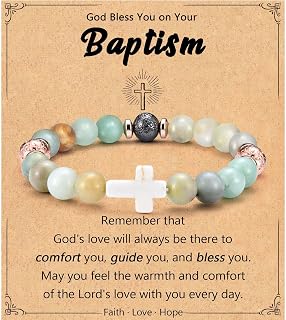 Leyung Christian Gifts for Women, Religious Rosary Cross Bracelet