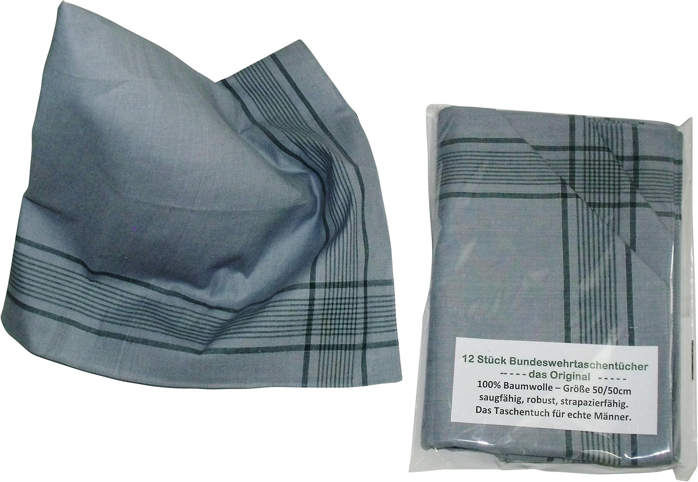 Original German Army Handkerchiefs Set of 12 in a Polythene Bag
