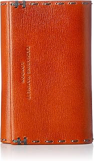 Catherine Hamnett London Color Tailored 2 Coin Purse, Made of Premium Domestic Antique Kip Leather (Calfid), 3-Way Key, Passes, Coin Case, orange