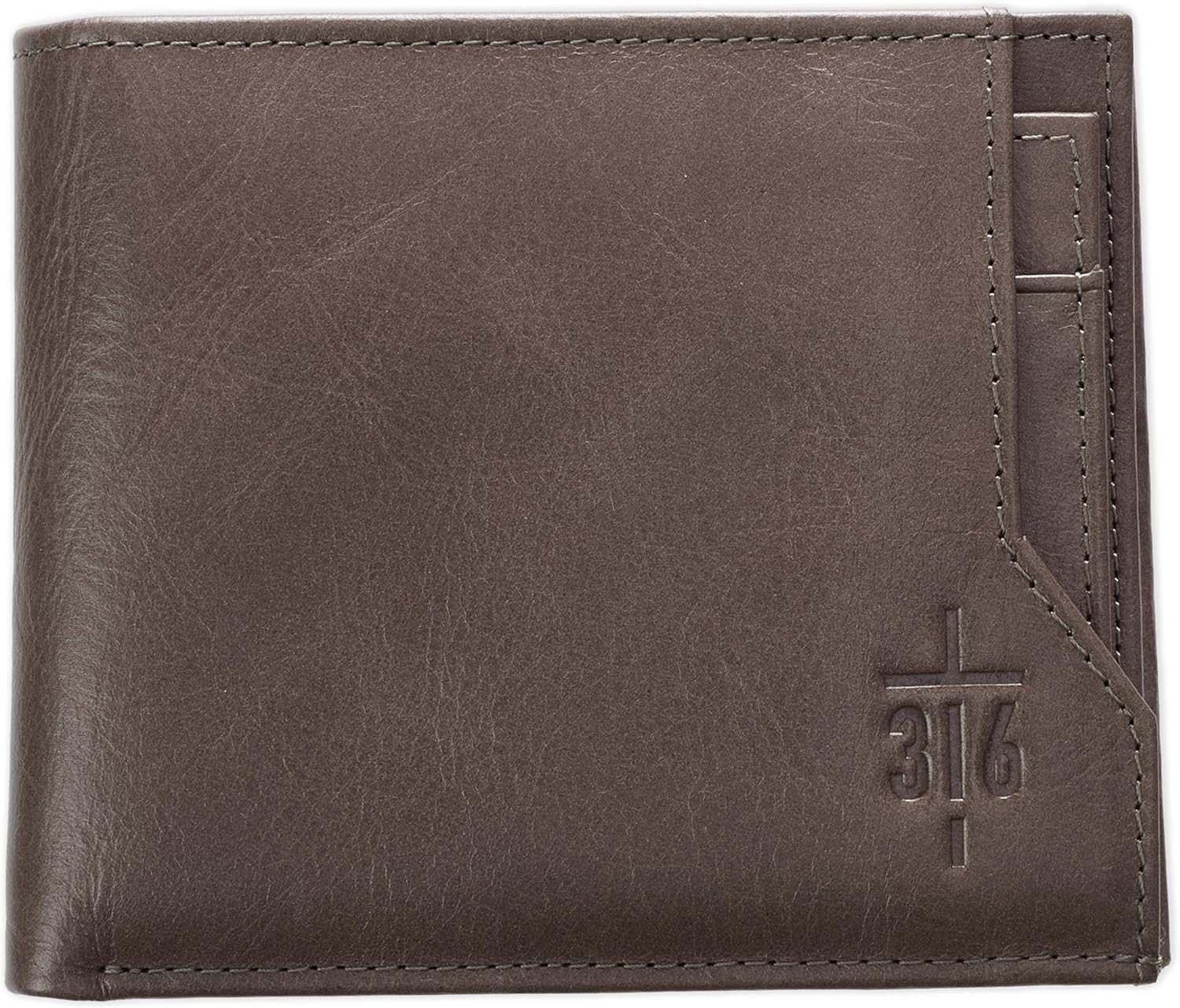Christian Art Gifts Genuine Full Grain Leather RFID Blocking Scripture Wallets for Men, Bifold & Trifold Designs, Many Slots for Credit Cards, ID, Cash, Photos, Emblems or Debossed, Multiple Colors