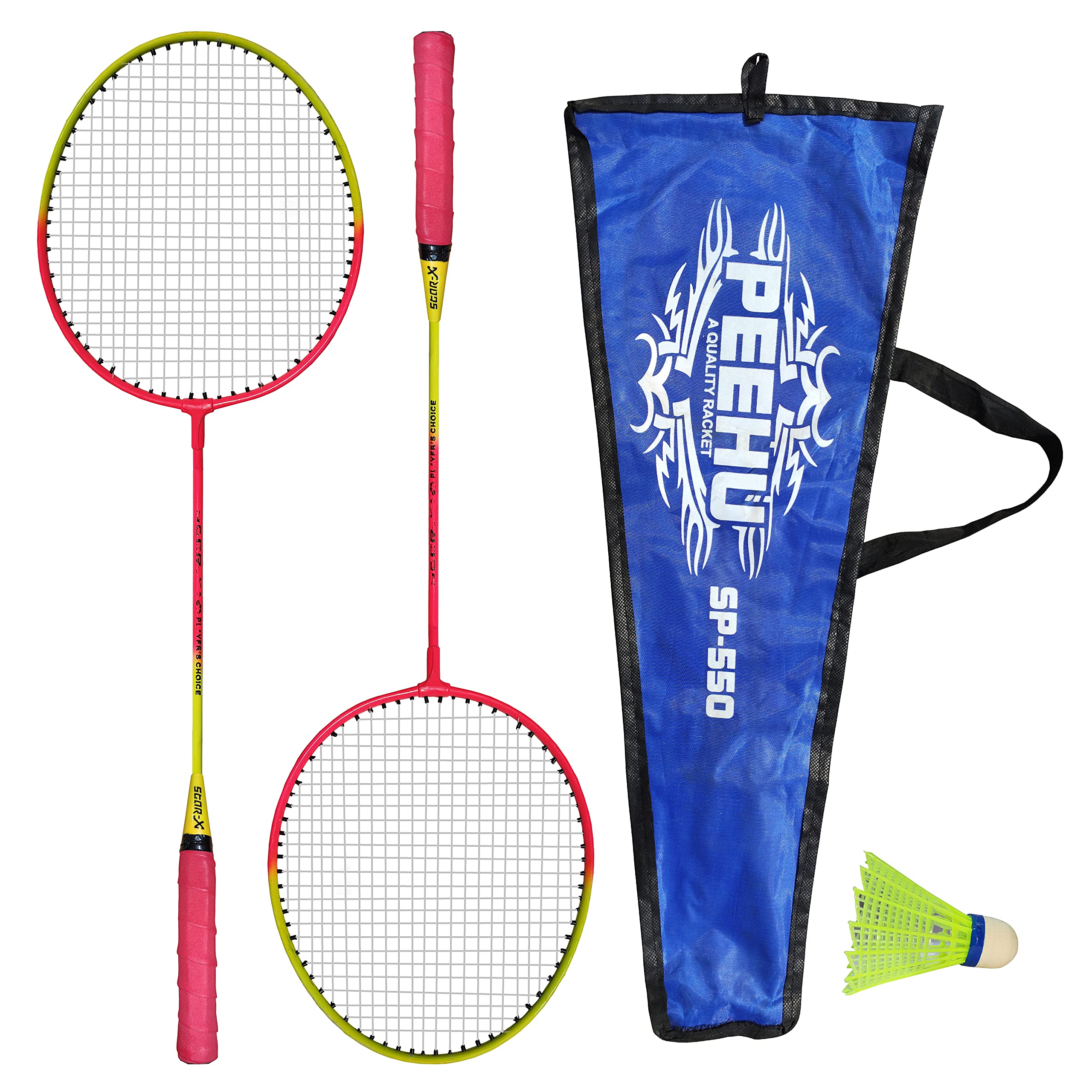 StarX Aluminium Shaft 2 Badminton Racquets Set with Double Wiring Soft Grip, Light Weight with Shuttle Cock for Unisex (Multicolor) (B09CDK5Y15) Amazon Price History, Amazon Price Tracker