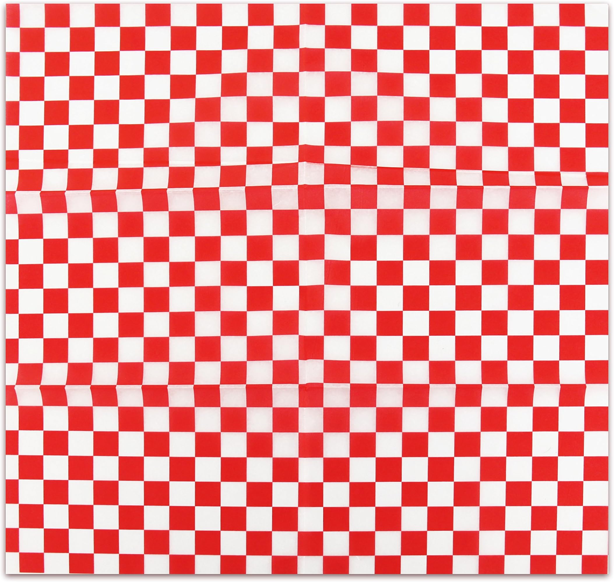 New Star Foodservice Restaurant Grade Red Check Food Basket Liners (Basket Not Included), 12x12-Inch, Set of 36