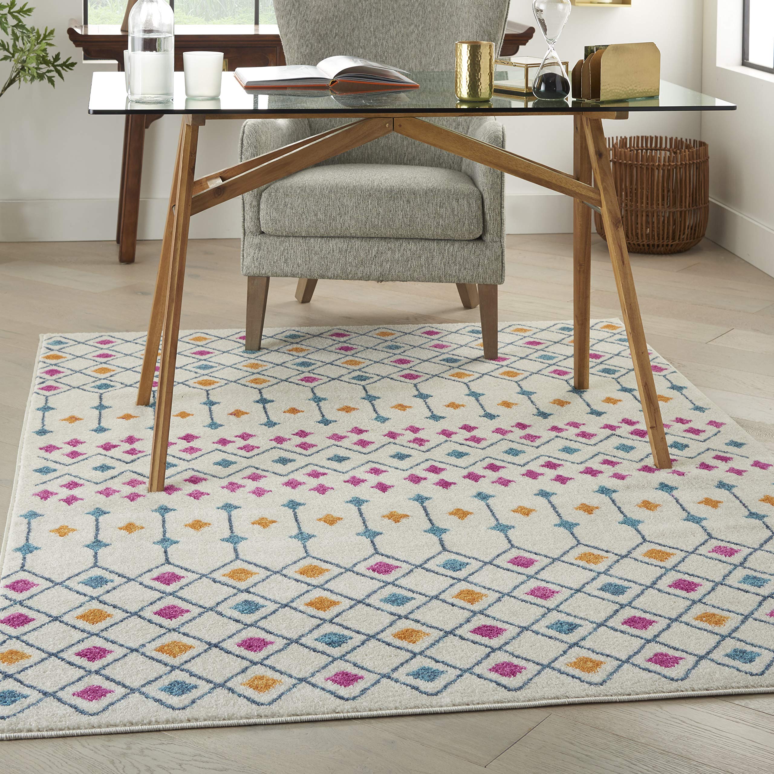 Photo 1 of * used * see images *
Nourison Passion Bohemian Ivory/Multi 3'9" x 5'9" Area -Rug,