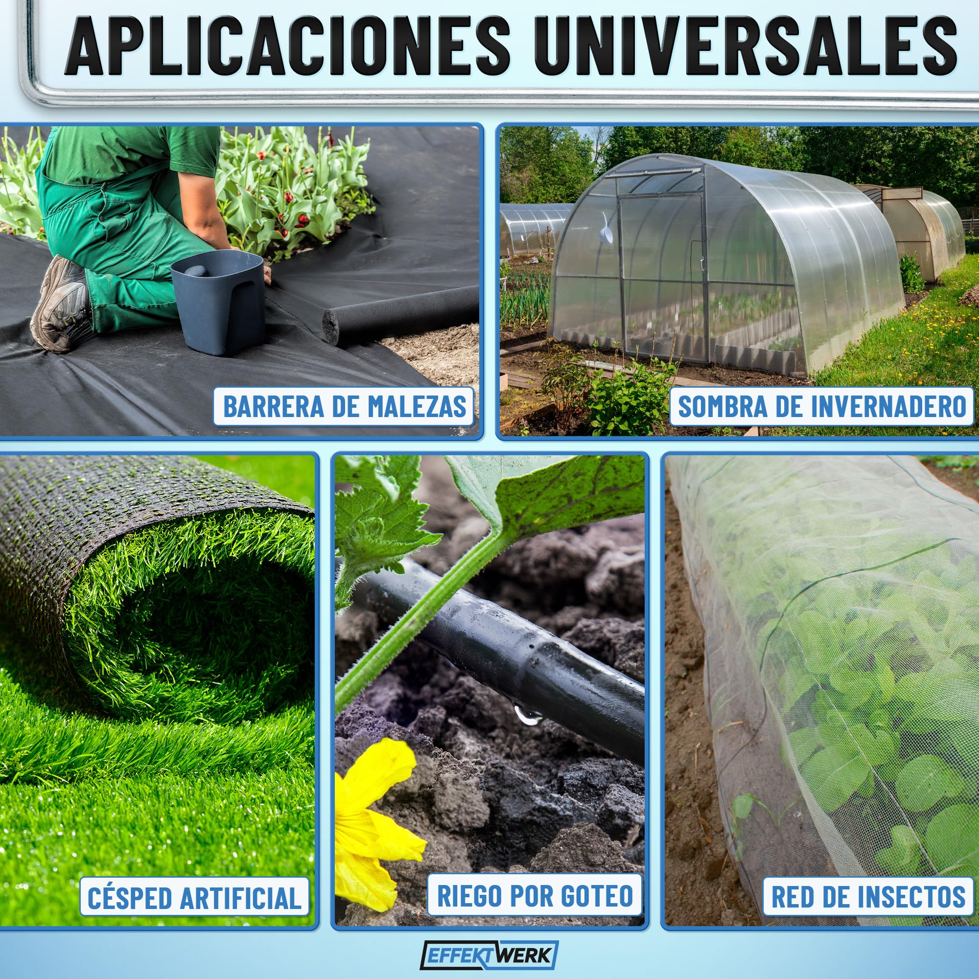Garden Stakes (6" / 150mm, 1000 PK), Grapas galvanizadas en Forma de U para jardinería, alfileres de Tela para barreras antihierba e instalación de césped
