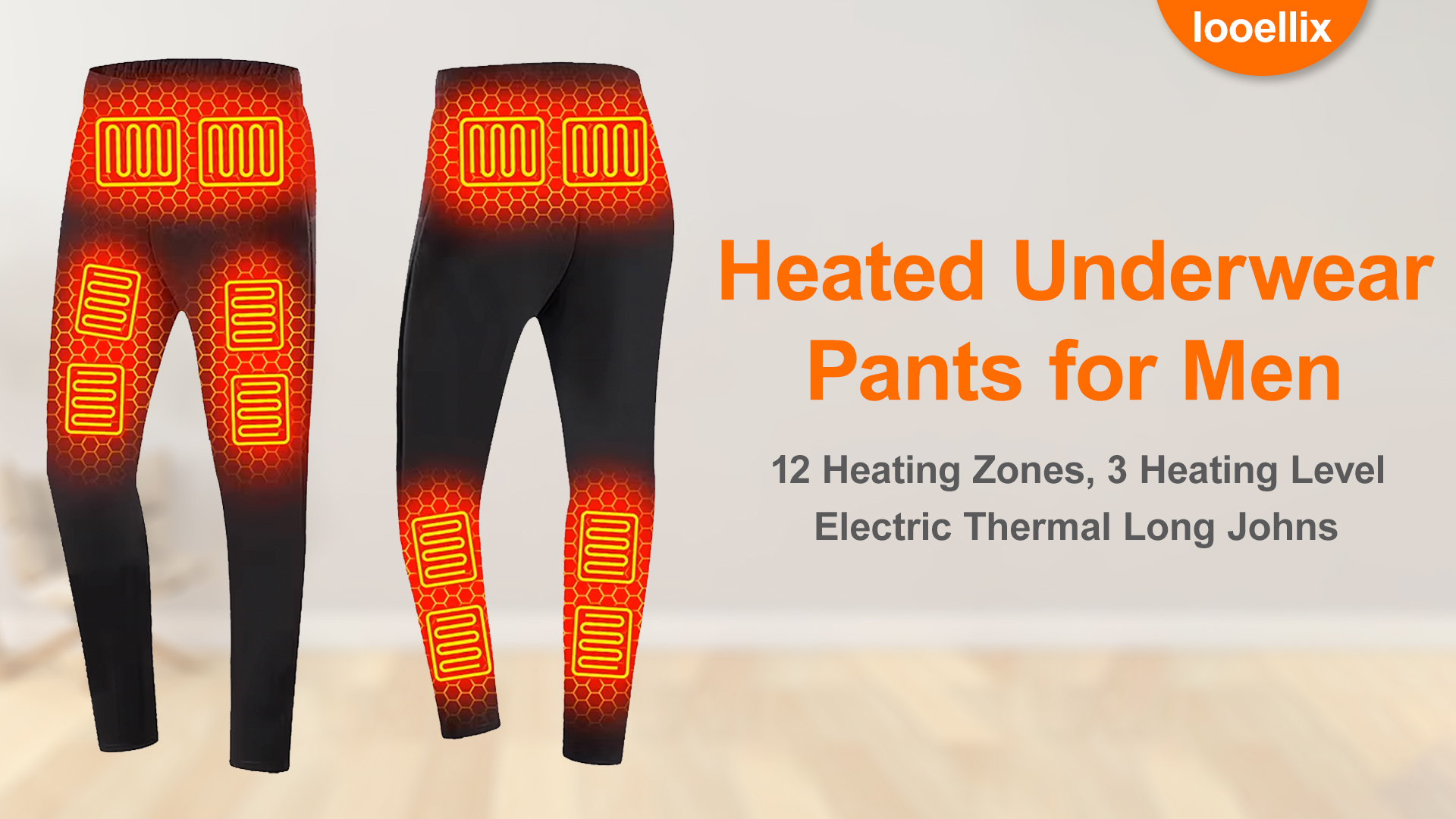 Electric Heated Thermal Underwear Set For Men And Women ,Electric Body Warmer Heated Thermal - View #3