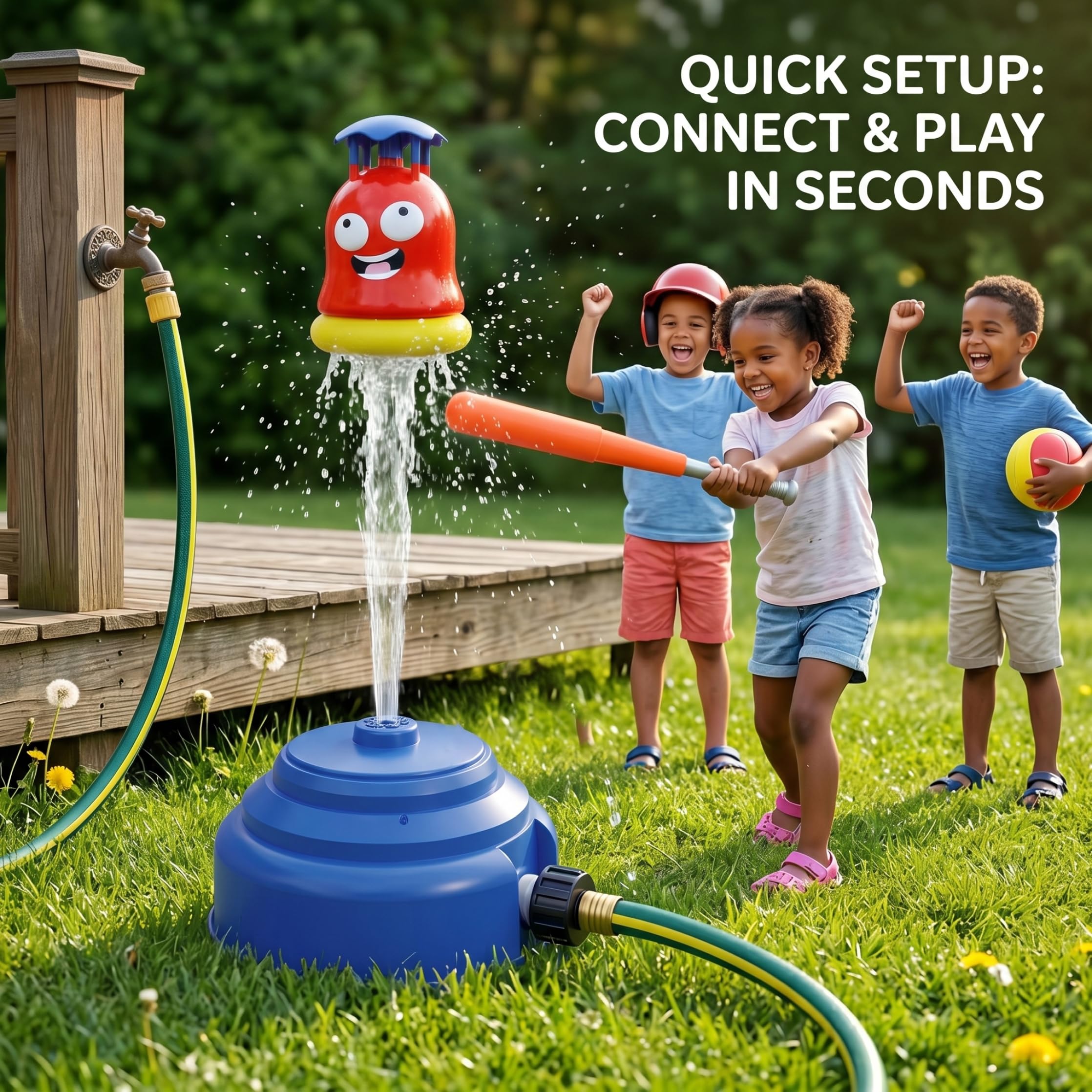 Tball con irrigatore da Baseball ad Acqua, Divertente Giocattolo con irrigatore 2 in 1 con Giocattoli da Esterno per Bambini da Baseball per Il Gioco Estivo tra Genitori e Figli