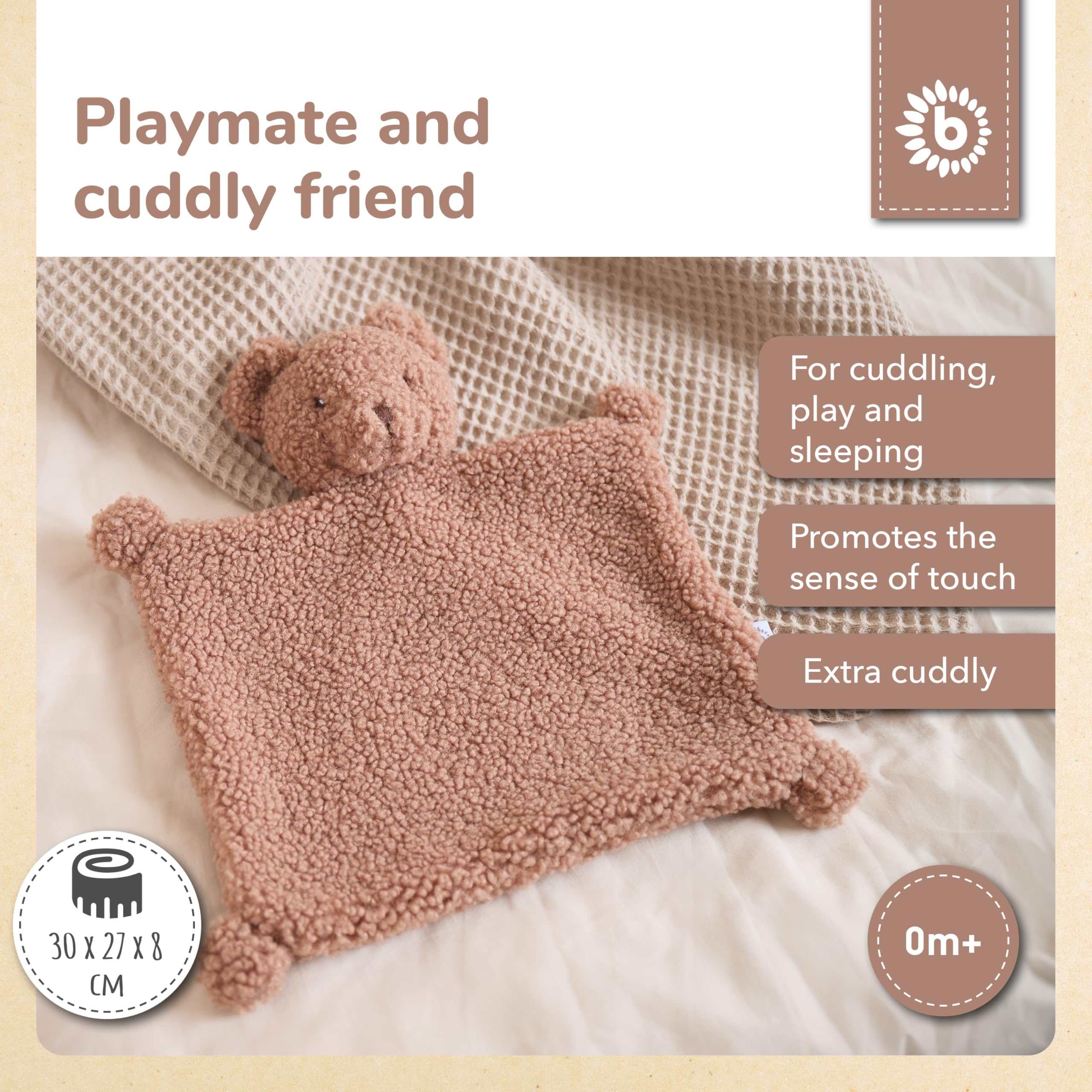 BIECO cuddle cloth bear Mika, 27x20x10 cm - Image 2