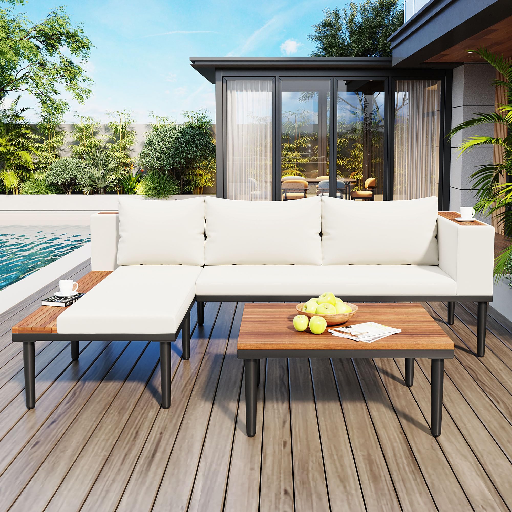 Snapklik.com : Merax 6-Seat Patio Outdoor Sectional Furniture Set ...
