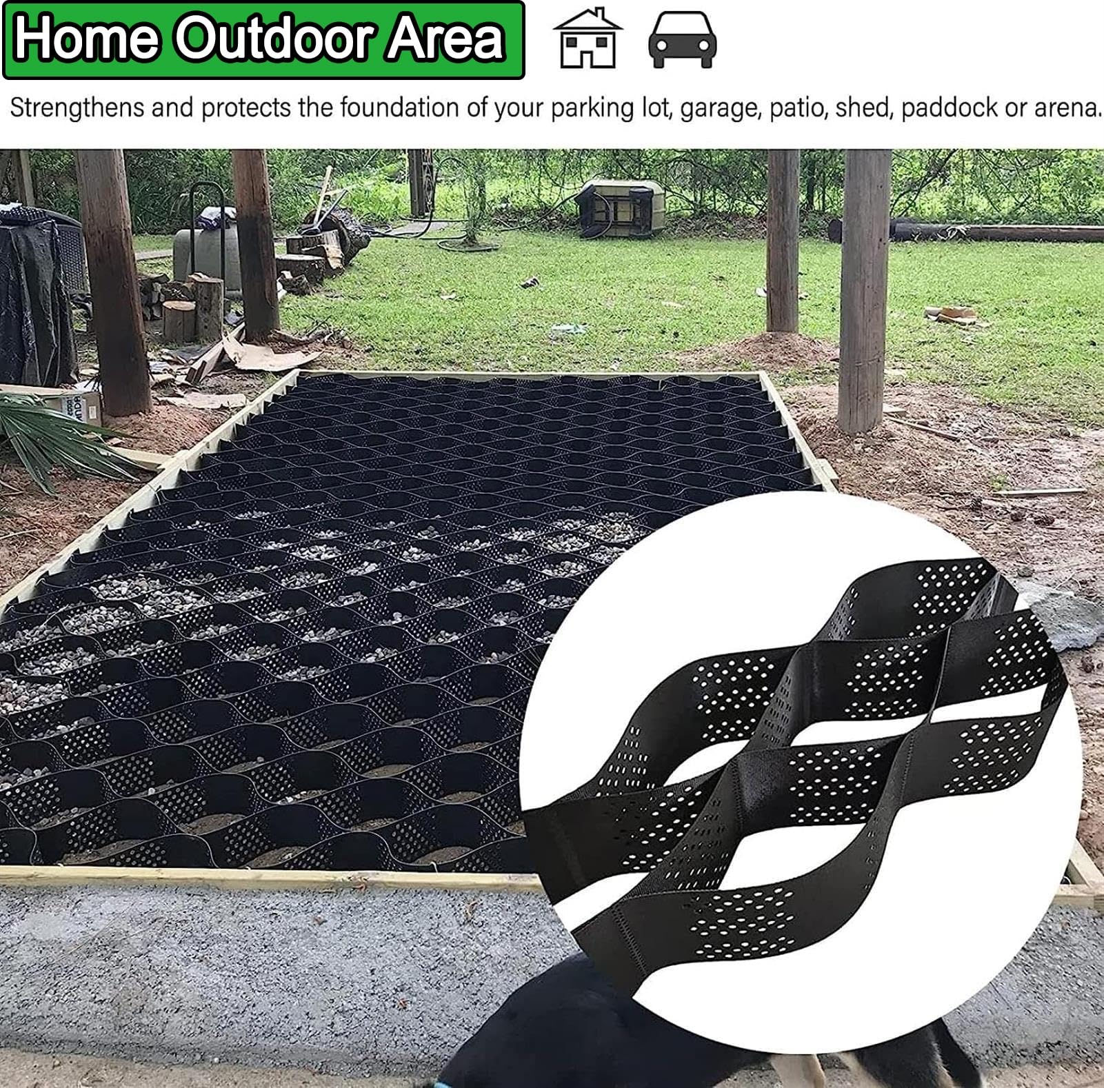 2 inch hoog grind grond rooster geo grid 3 ft/5 ft/10 ft/15ft/ 15ft