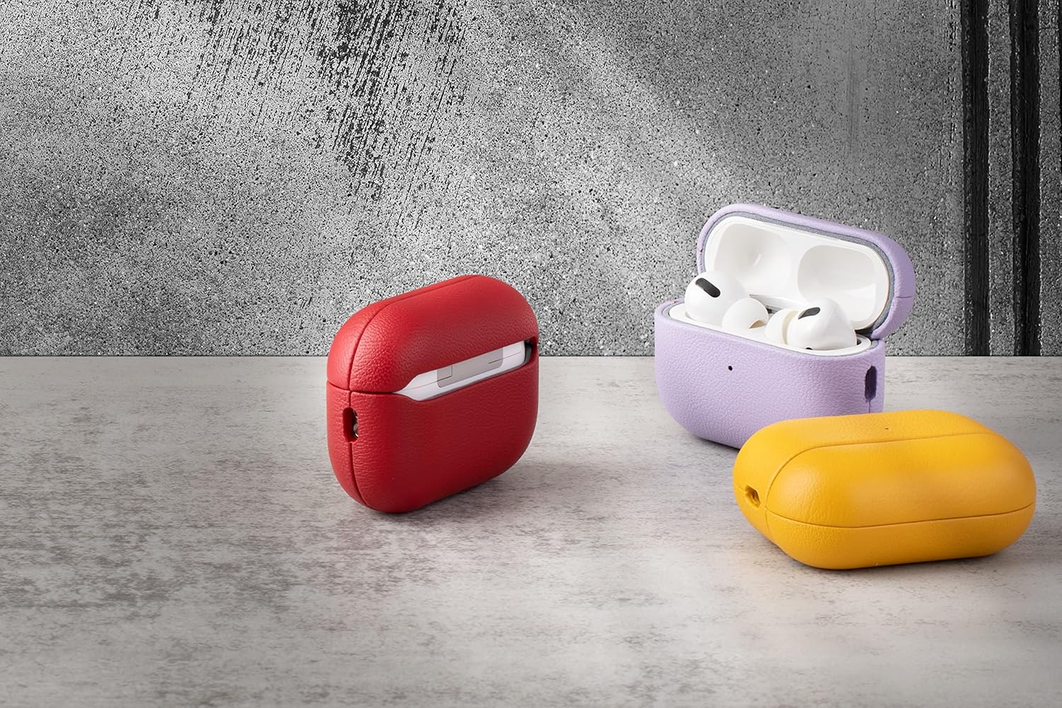 Lopie AirPods Pro 2 Leather Case, Handmade, Real Leather, Wireless Charging Compatible, 360-Degree Protection, Pink