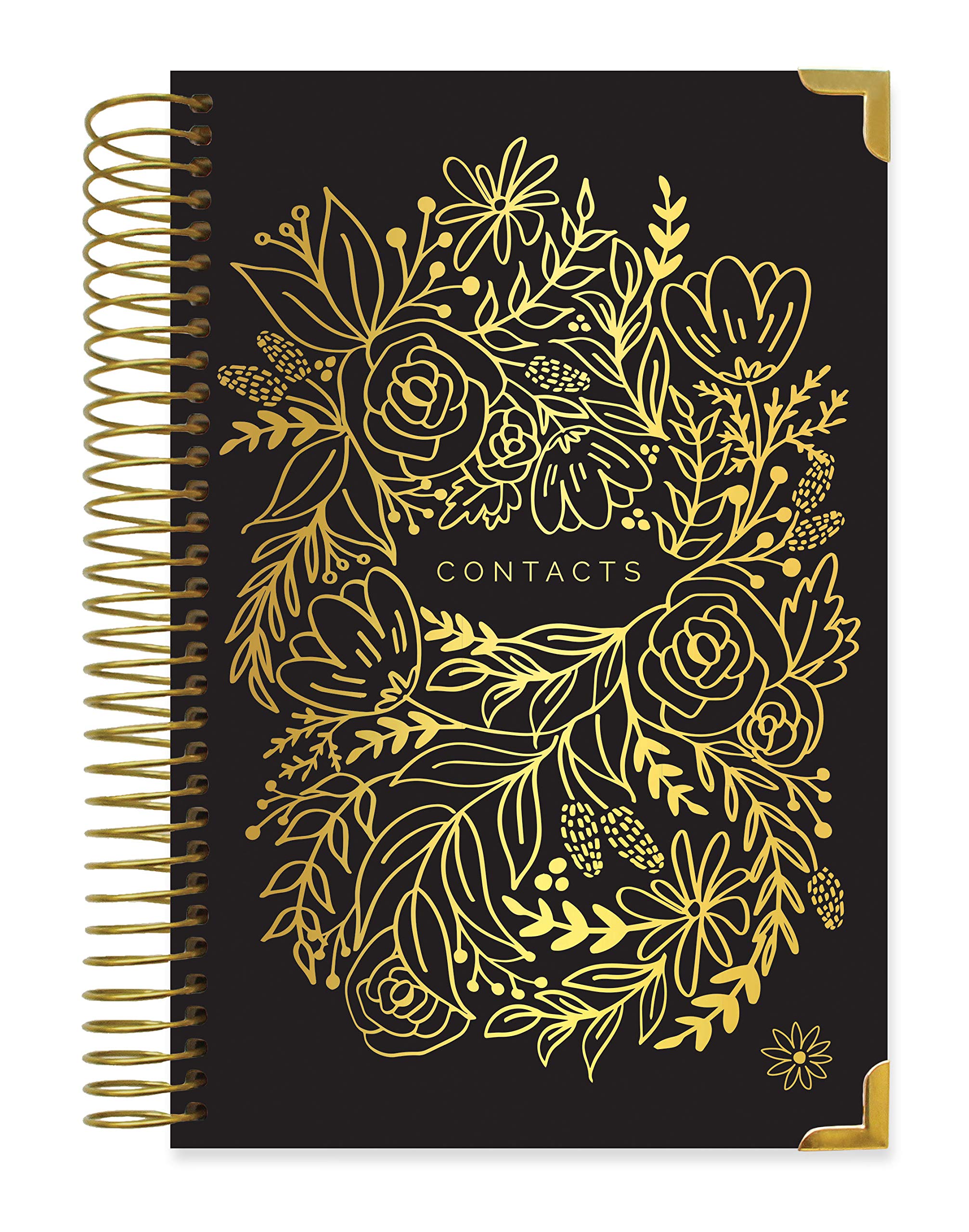 Address/Contact Books Black & Gold