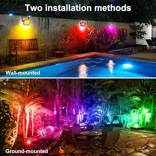Miniatura 4 de Focos solares que cambian de color para exteriores, 20 focos LED solares de color IP65, luces solares para exteriores, impermeables,